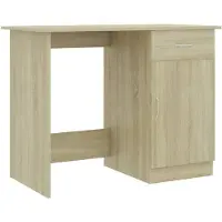 vidaXL Skrivbord sonoma-ek 100x50x76 cm konstruerat trä
