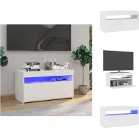 vidaXL Tv-bänk med LED-belysning vit 75x35x40 cm