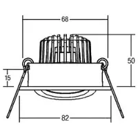 Brumberg 39483073 Leuchten LED-inbyggnadsbelysning LED 6 W Vit