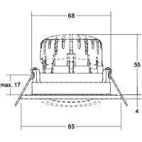 Brumberg 39484153 39484153 LED-inbyggnadsbelysning LED 7 W Nickel