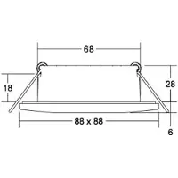 Brumberg 39255083 39255083 LED-inbyggnadsbelysning LED utan 5 W Svart