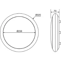 Brumberg Taklampa Gavan, Vitt / opal, Badrum, Syntetmaterial, Modern, Taklampa