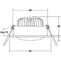 Brumberg 41479173 41479173 LED-inbyggnadsbelysning LED 7 W Vit