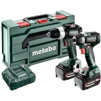 Metabo BSLBL+SSWLT300BL 685203000 Borrskruvdragare batteri, Slagskruvdragare batteri 18 V 5.2 Ah Li-Ion inkl. 1x batteri, inkl. laddare