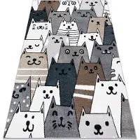 Rugsx Matta FUN Gatti för barn, katter djur färgrik multi 180x270 cm