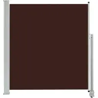 vidaXL Infällbar sidomarkis 140 x 300 cm brun
