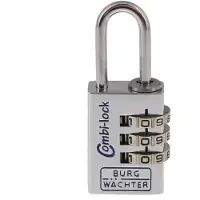 Burg wachter 3631 Hänglås 22.90 mm Aluminiumsilver (krom) Kombination