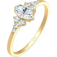 Elli Ring 'Kristall' guld / transparent