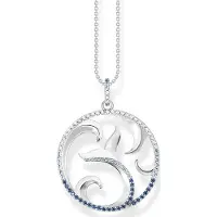 Thomas Sabo tail fin and wave with blue stones halsband KE2145-644-1-L50V