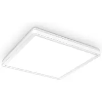 B.K.Licht LED-panel Eki, 29 x cm, vit, stegvis dimbar, bakgrundsbelysning, 4 000 K dimbar, Vitt / opal, Arbetsrum / kontor, Syntetmaterial, LED-panel