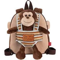 Perletti Monkey Max Plyschdjur Ryggsäck 25 Cm