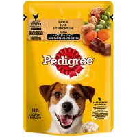 Pedigree Adult påse 100g våtfoder för vuxna hundar bitar av kyckling och grönsaker i sås