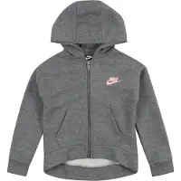 Nike Kids Sweatjacka 'Club Fleece' gråmelerad / ljusrosa