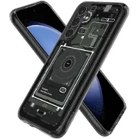 Spigen Ultra Hybrid-fodral för Samsung Galaxy S23 FE - Mörkgrått (Zero One-mönster)