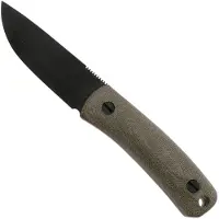 Knafs Co. Lulu -00251, Black CPM MagnaCut, Green Canvas Micarta, fixed knife