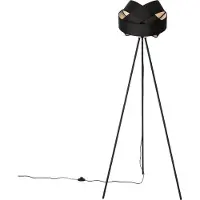 QAZQA Modern golvlampa svart - Cloth