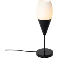 QAZQA Modern bordslampa svart med opalglas - Drop