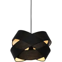 QAZQA Modern pendellampa svart - Cloth