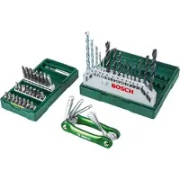 Bosch 2607017333 2607017333 41 delar Borr- & bitssats Metall, Murverk, Sten, Betong, Trä, Icke-järnhaltig metall 3 mm, 4 mm, 5 mm, 6 mm, 8 mm