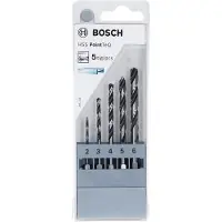 Bosch 2607002824 PointTeQ HSS Metall-spiralborrset 5 delar 2 mm, 3 mm, 4 mm, 5 mm, 6 mm DIN 338 Sexkantskaft 1 st