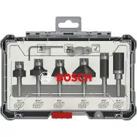 Bosch 2607017470 Kant- och kantfräs-set, 1/4 tum-skaft, 6-delar N/A