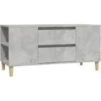 vidaXL Tv-bänk betonggrå 102x44,5x50 cm konstruerat trä