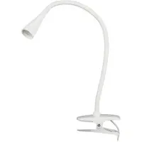 LINDBY Klämlampa BARIS , Vitt / opal, Arbetsrum / kontor, Metall, Modern, Klämlampa