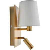 LINDBY - Aiden Vägglampa Brass/White