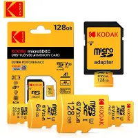 Kodak ULTRA PERFORMANCE U3 V30 A1 microSDXC UHS-I flashminneskort med adapter Klass 10 UHS-1, Upp till 100 MB/s för DSLR-kamera smartphone U3 256GB