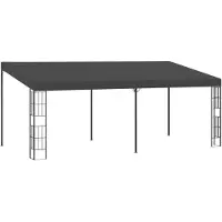 vidaXL Väggmonterad paviljong 3x6 m antracit tyg