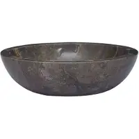vidaXL Handfat grå Ø40x12 cm marmor