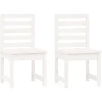 vidaXL Trädgårdsstolar 2 st vit 50x48x91,5 cm massiv furu