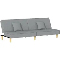 vidaXL Bäddsoffa i ljusgrå tyg 351900