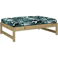 vidaXL Fotpall för trädgården 120x80 cm massiv furu
