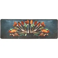 vidaXL Köksmatta flerfärgad 60x180 cm tvättbar halkfri