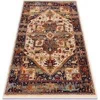 Rugsx Matta Ull KESHAN fringe, Ornament oriental 2886/53555 beige / claret 160x230 cm