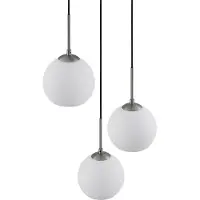 LINDBY Hänglampa Jurian , dimbar, Vitt / opal, Vardagsrum / matsal, Glas, Modern, Pendellampa