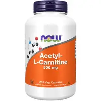 Now Acetyl-L-Karnitin, 500 mg, 200 Veg Kapslar
