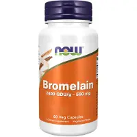 Now Supplements Bromelain (Natural Proteolytic Enzyme) 2 400 GDU/g - 500 mg Natural Proteolytic Enzyme* 60 Veg-kapslar