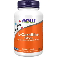 Now , L-Carnitin, 500 mg, 180 Veg Kapslar