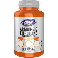 Now , Sport, Arginin & Citrullin, 120 Veg kapslar