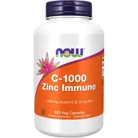 Now , C-1000 Zinc Immune , 180 Veg Capsul