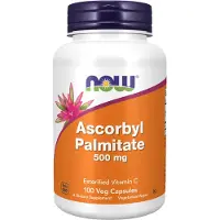 Now , Ascorbyl Palmitat, 500 mg, 100 Veggie Capsuler