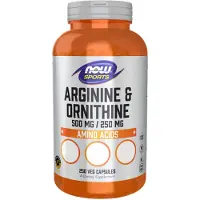 NOW,NOW Foods,NOW,NOW Foods , Sport, Arginin & Ornitin, 250 Veg Capsulor