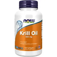 Now , Krillolja, 500 mg, 120 mjuka kapslar
