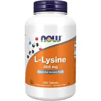 Now , L-Lysin, 500 mg, 250 Tabletter
