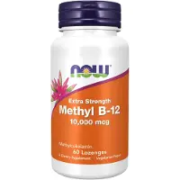Now , Metylfolsyra B-12, Extra Strength, 10 000 mcg, 60 Lozenges