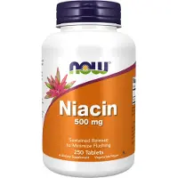 Now Niacin, 500 mg, 250 Tabletter