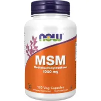 Now , MSM, Metylsulfonylmethan, 1 000 mg, 120 veg. kapslar