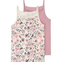 Name it Undertröja 'Nostagia Flower' beige / opal / khaki / gammalrosa